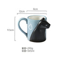 Axyaa 3D Cartoon Cat Ceramic Mug with Handle - Irregular Coffee Cup, Home Office Drinkware