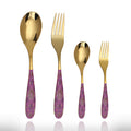 Axyaa Stainless Steel Dinnerware Set - Fork, Spoon, and Coffee Dessert Fruit Cutlery