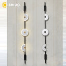Axyaa Marble LED Wall Lights: Modern Black Metal Sconces for Home Decoration