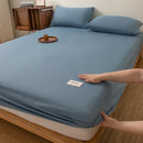 Axyaa Waterproof Washed Cotton Fitted Sheet Set