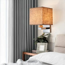 Axyaa Minimalist Fabric LED Wall Lamp for Bedroom and Living Room