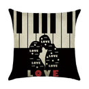 Axyaa Linen Pillowcase 45*45cm for Household Sofa Decor - Love Letter Series