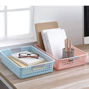 Axyaa Plastic Desktop Storage Basket with Handle