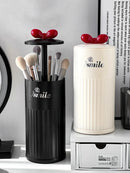 Axyaa Cosmetics & Makeup Organizer with Lid: Multi-functional Brush & Lipstick Holder