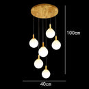 Axyaa Crystal Chandelier Stair Pendant Lamp Living Room Lights