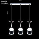 Axyaa Red Wine Glass LED Acrylic Pendant Light for Modern Home Decor