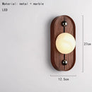 Axyaa Marble LED Wall Lamp - Brown Metal Sconce for Stairs, Bedroom, Restaurant, Aisle