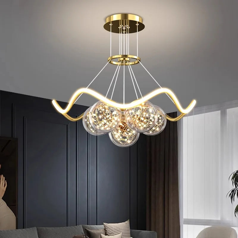 Axyaa Modern Pendant Light Chandelier LED Ceiling Lamp Decorative Indoor Lighting