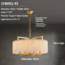 Axyaa Copper Marble Ceiling Chandeliers - Modern LED Pendant Light