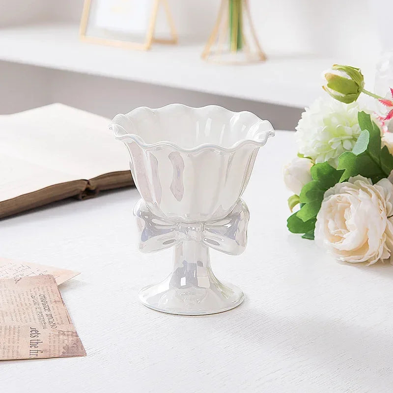 Axyaa 180ml Ceramic Dessert Bowl Cup for Ice Cream, Yogurt, Fruit Salad, Pudding