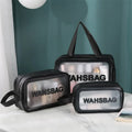 Axyaa Travel Toiletry Bag: Portable PVC Makeup Organizer for Women