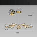 Axyaa Glass Ball Chandelier: Modern Luxury Living Room Light