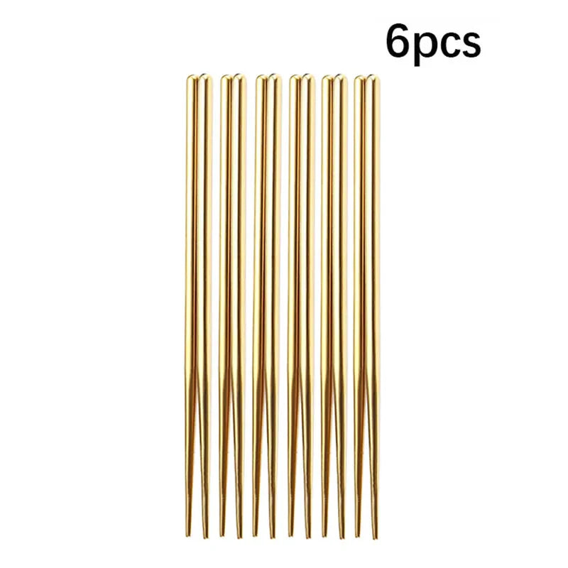 Axyaa 6pcs/30pcs Golden Stainless Steel Cutlery Set