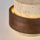 Axyaa Nordic Stone Pendant Lamp: Creative Wood LED Fixture for Dining Table, Living Room, Kitchen.