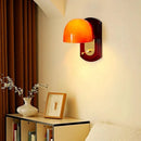 Axyaa Metal Glass Wall Light Dark Red for Home Decor