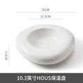 Axyaa Ceramic Insulation Plate for High-End Hotel Restaurant Cold Dish