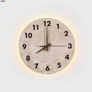 Axyaa LED Wall Sconce Stone Clock Light for Home Decor