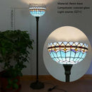 Axyaa Tiffany Floor Lamp Retro Stained Glass Country Living Room Bedroom Light