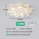 Axyaa Acrylic LED Ceiling Lamp Remote Dimming for Modern Living Room & Bedroom