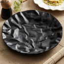 Axyaa Ceramic Salad Plate with Frosted Texture, Shallow Design - Artistic Tableware