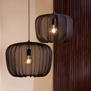 Axyaa Modern Fabric Ceiling Pendant Lamp, LED E27 Light for Minimalist Living Rooms