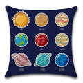 Solar System Sun Planet Print Cushion Cover 45X45CM for Axyaa Brand