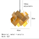 Axyaa Nordic Minimalist LED Pendant Chandelier: Modern Art Wood Lighting for Bedroom, Restaurant, Bar