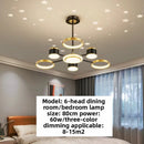 Axyaa Acrylic Chandelier LED Pendant Light for Bedroom, Living Room, Restaurant - Multi-head Ring Shape