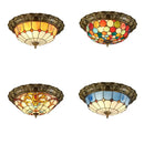 Axyaa Round Glass LED Ceiling Light - European Retro Style for Home Lighting