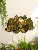 Axyaa Lotus Flower Wall Mirror: Modern Decor for Home & Office