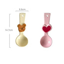 Axyaa Kawaii Bear Ceramic Kids Spoon: Cute Cartoon Hand Painted Tableware