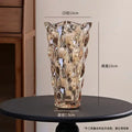 Axyaa Crystal Glass Vase Elegant Flower Arrangement Home Decor Bottle