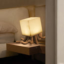 Axyaa Octopus Wood+Marble Table Lamp Touch Control LED Lighting for Indoor Decor