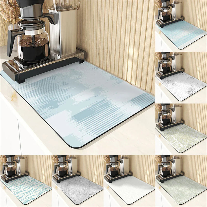 Axyaa Striped Dining Table Mat Coasters - Absorbent Placemats for Kitchen
