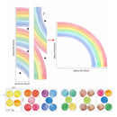 Axyaa Large Rainbow Wall Decal for Kids Rooms - Pastel Boho Design