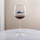 Axyaa 10oz 3D Shark Red Wine Goblet Cup in Pink, White, Blue, Grey
