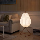 Axyaa Wabi Sabi Pear Shape Silk Floor Lamp for Home Living Room Decoration