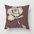 Axyaa Floral Flower Print Sofa Cushion Cover - Simple Pillow Cover