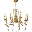 Axyaa Luxury Crystal Chandelier Foyer Pendant Light American Style Home Decor