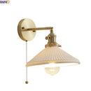 Nordic Modern LED Wall Light Axyaa Ceramic Bedside Lamp Pull Chain Switch
