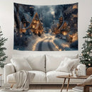 Winter Town Landscape Tapestry for Axyaa Home & Outdoor Decor