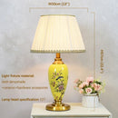 Axyaa Flower Bird Ceramic Table Lamp for Home and Hotel Decor