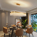 Axyaa Crystal Round Chandelier for Living Room, Bedroom, Dining Room