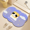 Axyaa Cartoon Diatom Mud Bathroom Floor Mat - Irregular Shape Absorbent Mat