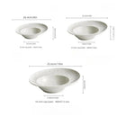 Axyaa Premium French Ceramic Salad Plate for Hotel Dinner - White Straw Hat Plate