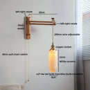 Axyaa LED Wall Light with White Ceramic Shade - Japan Style Stair & Bedside Lamp