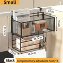 Axyaa Double Basket Mail Organizer with Key Hooks for Entryway/Home/Office
