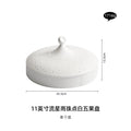 Axyaa Ceramic Grid Plate with Lid - Premium Hotel Tableware Appetizer Set