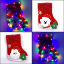 Axyaa LED Light Santa Claus Socks - Colorful Sparkly Xmas Party Decoration