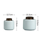 Axya Ceramic Tea Caddy with Metal Sealing Cover - Large Airtight Kitchen Storage Jar